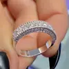Nuevo anillo de pareja de cobre incrustado con circonita, anillo unisex de comercio electrónico transfronterizo r7295 exquisito