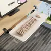 Bandeja para teclado, instalación sin taladro, clip de riel deslizante de cajón, tablero de extensión para escritorio de computadora, soporte de almacenamiento de ratón debajo del escritorio