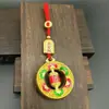 Nueva Marea Nacional Pequeños Regalos Llavero Exquisito Estilo Antiguo Calabaza Segura Colgante para Llavero de Coche Unisex Fortuna y Prosperidad