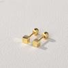 Uñas de oreja minimalistas europeas y americanas de plata S925 con diseño geométrico y cuadrado, estilo japonés y coreano, elegantes y con estilo para mujer.