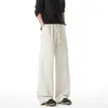 Marca Americana Tendência Calça de Moletom Pesada Micro-Flare para Homens e Mulheres Outono 2026 Calças Retas Soltas Emagrecedoras Calças Casuais Esportivas para Casal