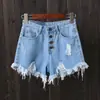 Shorts de Mezclilla Rasgados con Flecos para Mujer 2026 Verano Nuevo Estilo Celebridad de Internet Talla Grande Sueltos de Cintura Alta Adelgazantes Pantalones Cortos de Mezclilla