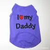 Ventas Directas de Fábrica Ropa para Cachorros Mascotas Chaleco de Poliéster Estilo Clásico Amor Mamá Amor Papá Varios Colores