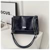 Bolso de Cadena Estilo Moda Hong Kong 2024 Nuevo Simple Casual Color Sólido Tote de Axila Bolso Grande Bolso de Mano para Mujer