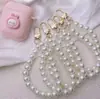 Chaveiro de pérola requintado, alça de celular, cordão simples e versátil, acessório de pingente de bolsa estilo feminino