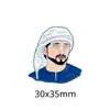 Modelo Quente Transfronteiriço Oriente Médio Emirados Árabes Unidos Retrato do Rei Senhor Esmalte Pintado Emblema Adesivo para Celular Pronto para Entrega