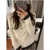 Camisa de Malha de Gola Polo de Alta Qualidade Coreana para Mulheres, Estilo Outono Inicial, Top Super Bonito e Único