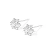 Pendientes de Copo de Nieve de Plata Pura S999 para Mujer, Regalo para Perforación de Oreja, Sensación de Lujo Ligero de Gama Alta, Pendientes de Moda Primavera/Verano 2026 para Mujer