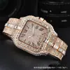 Relógio de Pulso Quartz Quadrado Moderno com Tachas de Diamante e Números Romanos para Homens e Mulheres para Comércio Exterior