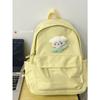 Mochila para Estudantes Universitárias Estilo Minimalista Japonês Cor Sólida Simples Versátil Ins Mochila para Alunos do Ensino Médio Combinação de Cores de Nicho