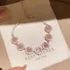 Pulseira Geométrica Colorida de Zircônia Estilo Dopamina High-End Versátil para o Dia a Dia Design de Nicho Joia de Pulso para Mulheres