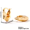 Moxi jewelry Retro francés liso brillante alto sentido aretes de cobre otoño e invierno aretes asimétricos nicho al por mayor