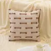 Funda de Almohada Tejida de Nuevo Estilo Transfronteriza Funda para Cojín de Sofá Acolchada Bordada Rayada Funda de Cojín para Sala de Estar del Hogar Cojín Lumbar para Oficina