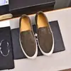 Novos Sapatos Casuais Masculinos P's em Couro Genuíno, Bico Redondo, Cano Baixo, Mocassins Respiráveis, Couro Bovino de Primeira Camada, Slip-On, Versátil para Negócios