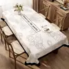 Toalha de Mesa de Luxo Leve de Alta Qualidade Impermeável e à Prova de Óleo Estilo Retro Americano Dopamina Tapete para Mesa de Jantar Estilo Ins Toalha de Mesa para Mesa de Centro