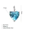 Colgante de Acero Inoxidable con Circonita en Forma de Corazón Transfronterizo Europeo y Americano para Joyería DIY 7*7mm Corazón Accesorios de Moda Colgante Venta al por Mayor