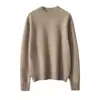 Outono/Inverno 2026 Novo Suéter Feminino de Gola Alta Meia-Calça Cashmere Solto Emagrecedor Básico Espesso Estilo Coreano Curto
