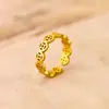 Anillo de Moneda de Cobre Atrae Fortuna de Moda de Xiaohongshu, Nuevo Estilo Chino, Versátil Diseño Hueco de Moneda Retro, Disponible para Dropshipping