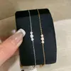 Pulsera de Plata de Ley S925 con Diamantes en Tres Piedras para Mujer, Estilo Japonés, Lujo Ligero, Diseño de Nicho de Alta Gama, Popular en Xiaohongshu