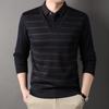 2025 Exportación Transfronteriza Otoño e Invierno Nuevo para Hombre Camisa de Punto Versátil Falsa de Dos Piezas Cuello Camisero Chaqueta Suéter para Hombre Ropa Interior
