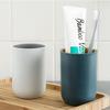 Taza de Enjuague Bucal Bicolor Fresca y Sencilla de Comercio Exterior, Taza de Cepillo de Dientes para Parejas de Color Sólido, Taza de Cepillo de Dientes de Plástico, Vaso de Agua