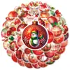 50 pegatinas de graffiti para decoración navideña, pegatinas impermeables para teléfonos móviles y ordenadores, venta al por mayor de pegatinas navideñas transfronterizas