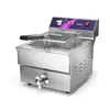 Freidora eléctrica Tuoqi freidora comercial tienda de pollo frito gran capacidad papas fritas churros pollo frito máquina de freír de escritorio