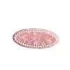 Presilha Rosa Inspirada em Celebridades para Mulheres, Doce Presilha Oval com Pérolas para Franja Lateral, Acessório de Cabelo Fofo e Versátil