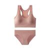 Nuevo Producto Transfronterizo Set de Sostén Deportivo de Espalda en I y Calzones Sin Costuras Hilo Espalda Americana Ropa Interior para Niñas Europea y Americana