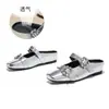 2026 Primavera/Verão Novo Estilo Comércio Exterior Fivela Quadrada Francesa Strass Bico Fechado Mules Sapatos Femininos Elegantes Transfronteiriço