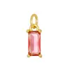 Colgante de Circonita de 12 Colores Más Vendido Transfronterizo, Colgante de Collar de Lujo Chapado en Cobre Dorado, Accesorios para Joyería DIY