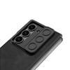 Capa dobrável para Samsung Galaxy ZFold6 com janela de pressão e película protetora de couro fosco resistente a quedas