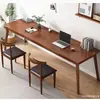 Escritorio de madera maciza pequeño apartamento uso doméstico adulto mesa larga moderno minimalista estudiante estudio escritorio de escritura dormitorio escritorio de computadora