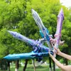 Espada inflable nueva globo de película de aluminio globo de espada larga fiesta de cumpleaños infantil juguete de empuje 61 accesorios de actuación