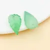 20 Tipos de Cuentas Colgantes de Hoja de Vidrio Verde con Agujeros para Accesorios de Decoración DIY Materiales al por Mayor