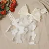 Pinza para el pelo de color liso con lazo para niña, estilo mariposa de malla con cinta, pinza para el pelo de princesa medio recogida, nuevo estilo 2026