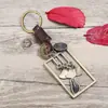 Llavero Retro Artístico Tejido a Mano de Cuero Genuino Colgante para Llave de Coche Colgante de Cinturón Llavero de Piel de Vaca