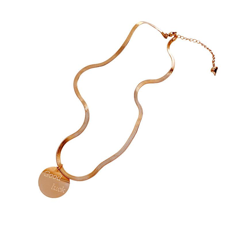 字母钛钢项链女锁骨链ins冷淡风小众设计感韩版简约气质脖子饰