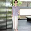Atuendo de Moda y Elegante para Mujeres de Mediana Edad, Top Estilo Chino Nuevo Petite que Cubre el Vientre, Ropa de Verano Elegante y Grandiosa