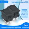 Interruptor Basculante Kcd1 6 Pinos 2 Posições Todo Preto Aparelho Elétrico 3A Pino de Cobre Componentes Elétricos Expansão de Carregamento USB Interruptor de Alimentação