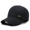 Chapéus Quentes com Forro de Lã para Pessoas de Meia-Idade e Idosos, Bonés de Baseball Outono e Inverno, Chapéus de Algodão à Prova de Frio para Exterior, Chapéus Casuais Espessos para Homens
