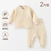 Conjunto de Ropa Térmica para Bebé Otoño e Invierno Dividido Manga Larga Cintura Alta Entrepierna Ropa Interior Térmica para Bebé para Niños y Niñas Categoría a