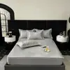 Lujo Ligero Jacquard Carbón Hielo 900D Sábanas Colchonetas Suaves Refrigeradas Clase Amigable con la Piel Transpirable Lavables a Máquina Colchoneta de Seda de Hielo para Dormir Desnudo