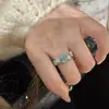 Anillo de Hortensia de Zirconio Azul de Alta Calidad Estilo Francés Anillo de Dedo Versátil Distintivo para Mujer Diseño de Nicho de Lujo Ligero Anillo de Dedo