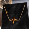 Collar con colgante de ECG con relámpagos sexys de moda japonesa y coreana, cadena de clavícula de acero de titanio con temperamento de celebridad cibernética.