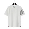TB Polo de Manga Corta de Verano para Mujer Nuevo Casual Combinable para Parejas Básico de Tornillo de Manga Corta