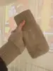 Guantes Cálidos de Lana sin Dedos para Niñas, Calentadores de Muñeca de Felpa Tejidos de Invierno, sin Dedos, Versátiles, Pantalla Táctil, Oficina, Estudio, Estudiantes
