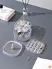 Caixa de Armazenamento de Joias Joias Brincos Brincos Colar Pulseira Anel Xadrez Vento Multicamadas Caixa Portátil