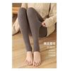 Leggings gruesos de algodón con forro polar para otoño e invierno, rayas verticales, ropa exterior, con estribo, pantalones cálidos, mono de una pieza para mujer