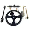 Acessórios para Karting de Motocicleta Elétrica de Quatro Rodas DIY 32-42CM Caixa de Direção Coluna de Direção Volante Barra de Direção Junta Esférica